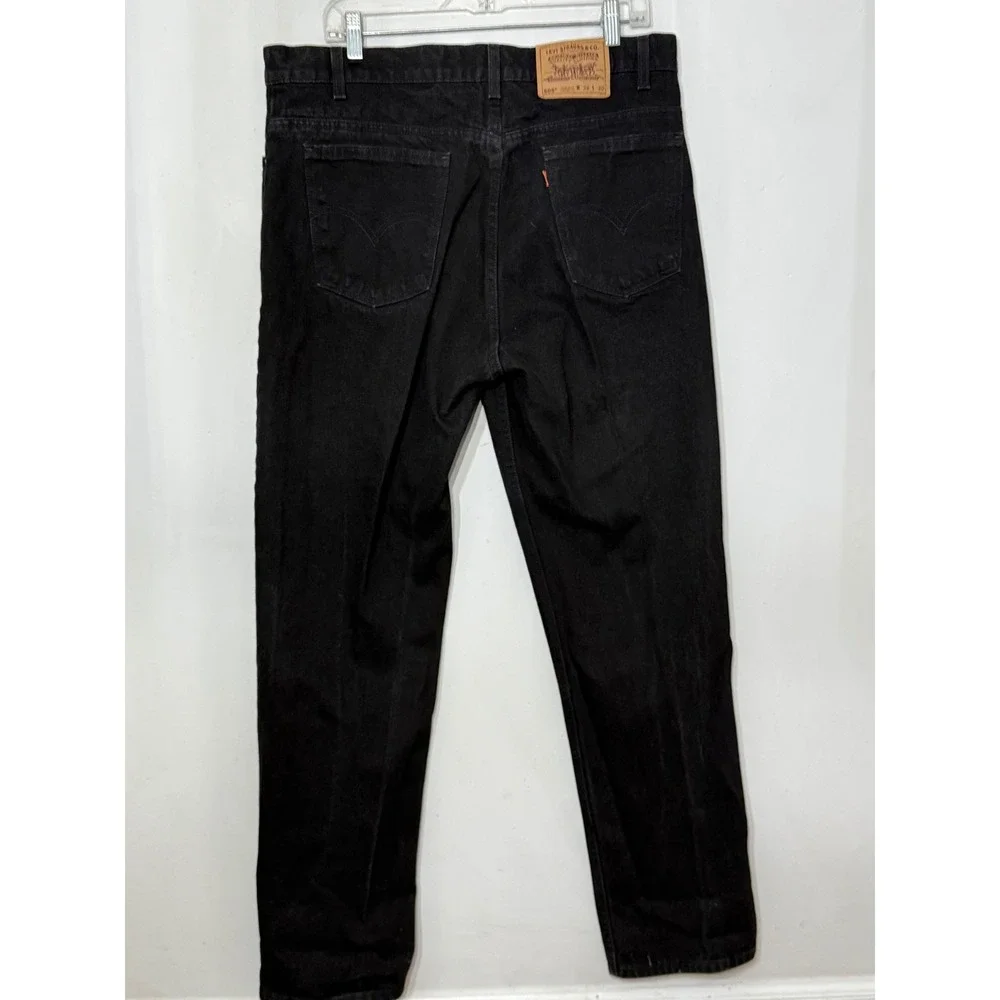 Vintage Levis 505 Orange Tab Black Jeans USA 38x30 Regular Straight Leg 1995
